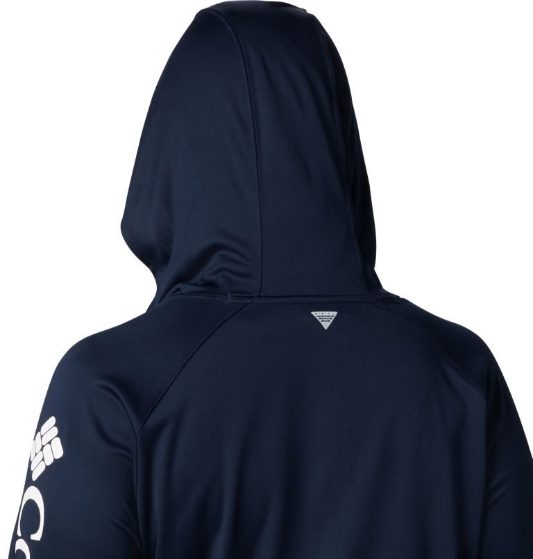 Women's Columbia PFG Tidal Tee Hoodie Navy | Plus Size CA-IA135